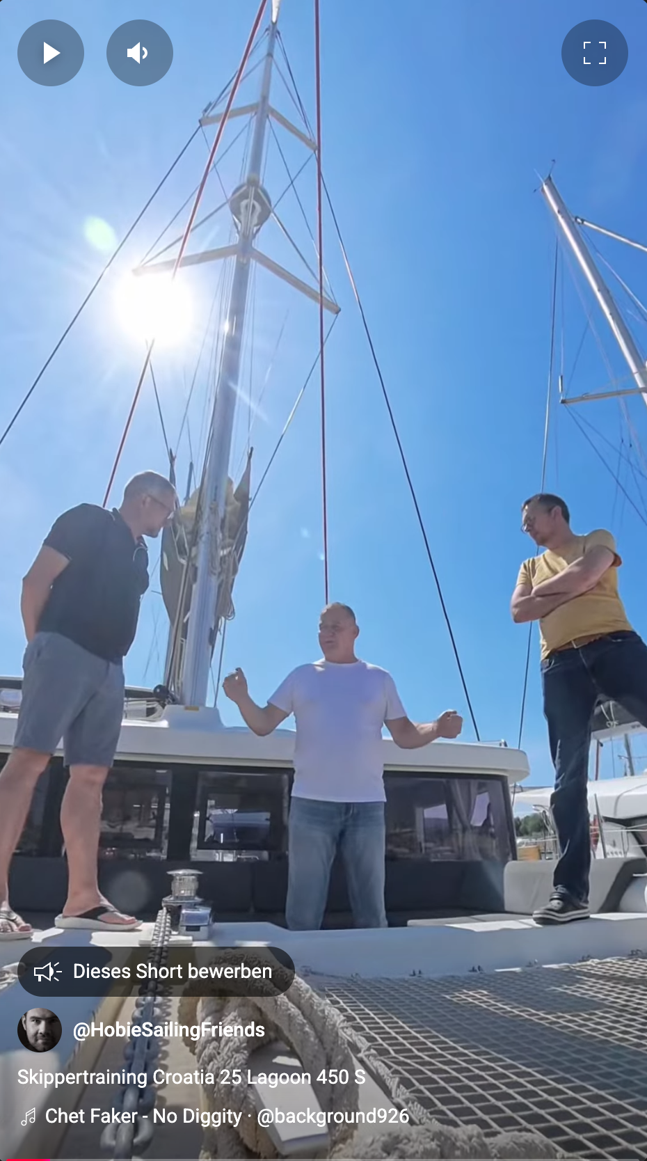 Vorschaubild: Katamaran Skippertraining – YouTube Short